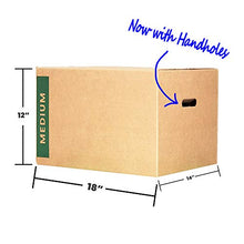 Load image into Gallery viewer, Medium Moving Boxes with Handles Pack of 20 – 18"x14"x12" – Cheap Cheap Moving Boxes
