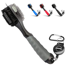 Load image into Gallery viewer, Champkey PRO Retractable Golf Club Brush - Oversized Brush Head，Soft Rubber Hand Grip &amp; Retractable Groove Cleaner Golf Brush (Grey)
