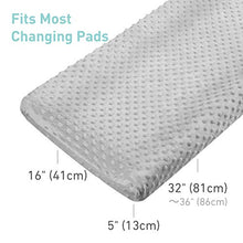 Load image into Gallery viewer, Babebay Changing Pad Cover - Ultra Soft Minky Dots Plush Changing Table Covers Breathable Changing Table Sheets Wipeable Changing Pad Covers Suit for Baby Boy and Baby Girl (Pink &amp; Lt Gray)
