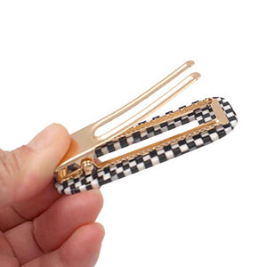 20 Pieces Acrylic Resin Hair Barrettes Gold Duckbill Totoise Clips Pearl Hair Barrettes Fashion Geometric Alligator Hair Clips for Women and Youngster Ladies Hair Accessories
