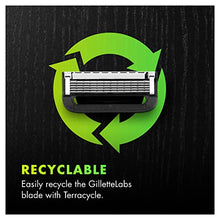 Load image into Gallery viewer, Gillette Mens Razor Blade Refills with Exfoliating Bar by GilletteLabs, Compatible Only with GilletteLabs Razors with Exfoliating Bar and Heated Razor, 6 Razor Blade Cartridges
