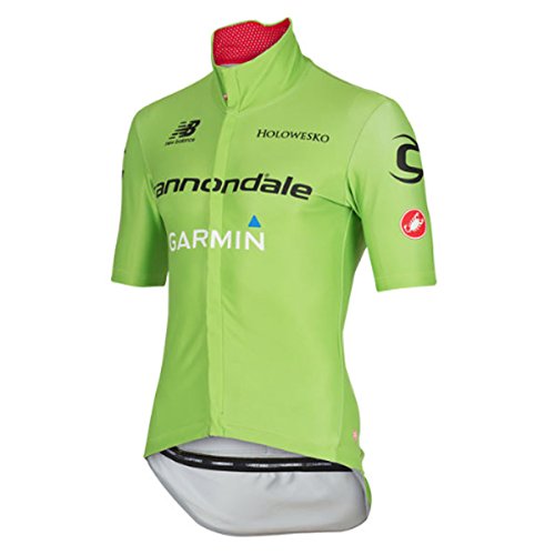Castelli 2015 Men's Cannondale/Garmin Gabba 2 Short Sleeve Cycling Jacket - V5015 (Sprint Green - L)