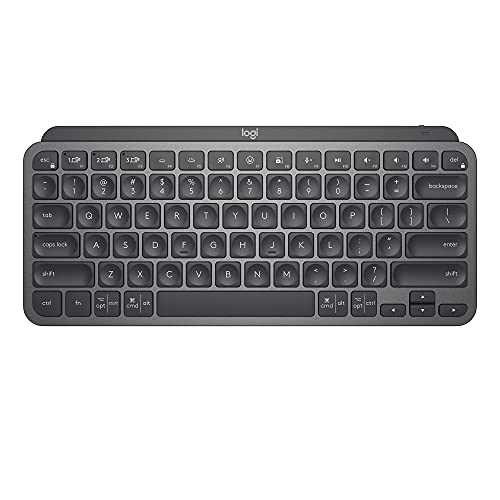 Logitech MX Keys Mini Minimalist Wireless Illuminated Keyboard, Compact, Bluetooth, Backlit, USB-C, Compatible with Apple macOS, iOS, Windows, Linux, Android, Metal Build - Graphite