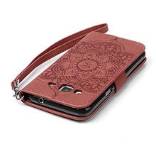 Load image into Gallery viewer, JanCalm Galaxy J3 (2016) Case, Galaxy Amp Prime Case, Galaxy Express Prime Case, Galaxy Sol Case, [Wrist Strap] Premium PU Leather [Multi Card/Cash Slots] Stand Flip Cover with Pen (Brown)
