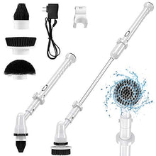 Load image into Gallery viewer, Electric Spin Scrubber 360 Cordless Power Bathroom Scrubber Tub and Tile Shower Scrubber, Floor Scrubber with Long Handle and 3 Replaceable Cleaning Brush Heads for Cleaning Tile Wall Bathtub Kitchen
