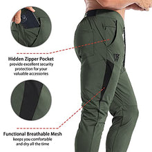 Load image into Gallery viewer, ZENWILL Mens Lightweight Workout Jogger Pants,Men&#39;s Casual Slim Fit Athletic Sweatpants with Zipper Pocket (Small,Army Green)
