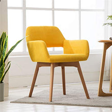 Load image into Gallery viewer, Lansen Furniture (Set of 2) Modern Living Dining Room Accent Arm Chairs Club Guest with Solid Wood Legs (Yellow)
