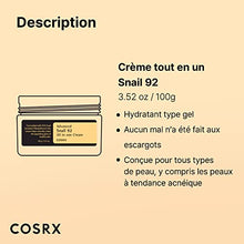 Load image into Gallery viewer, COSRX Snail Mucin 92% Repair Cream 3.52 oz, 100g, Daily Face Gel Moisturizer for Dry Skin, Acne-prone, Sensitive Skin, Not Tested on Animals, No Parabens, No Sulfates, No Phthalates, Korean Skincare
