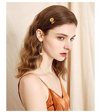 Load image into Gallery viewer, Hanpabum 4 Pairs Curved Threader Dangle Earrings for Women Girls Drop Hoop Bar Arrow Statement Earrings Set (Gold tone)
