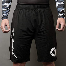 Load image into Gallery viewer, Gold BJJ Jiu Jitsu Shorts - IBJJF Approved No Gi Fight Short - for Grappling, MMA, Wrestling, Muay Thai &amp; Boxing (X-Small) Black
