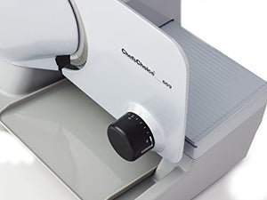Chef'sChoice Electric Meat Slicer with Stainless Steel Blade Features Slice Thickness Control and Tilted Food Carriage Easy Clean, 7-Inch, Silver