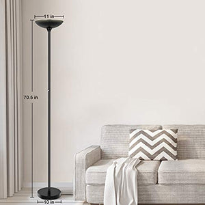 Floor Lamp - Torchiere Floor Lamp, 24W Dimmable Floor Lamp, 2160 Lumens, 3000K Warm White, Energy-saving, Metal Material, LED Floor lamp for Living Room, Standing Lamps for Bedrooms, Reading & Office