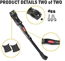 Load image into Gallery viewer, GameXcel Bike Kickstand Adjustable Bicycle Kickstand - Bike Stand for 22”-26” Road Bike/Mountain Bike - Aluminum Alloy Bike kick stand - Bicycle Accessories - Indoor Bike Storage

