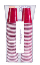 Load image into Gallery viewer, Stack Man Red [16 oz-100 Pack] Party, Cold Drink Plastic Disposable Cups, 100 Count (Pack of 1)
