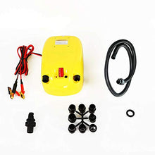 Load image into Gallery viewer, MONIPA Air Pump 12V High Pressure 15PSI Dual Cylinders Electric Pump Automatically Stop Design, 500L/m for Inflatable Boats Rafts Dinghy Kayaks Surf Boards Tents Kite Outdoor Use
