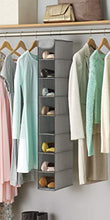 Load image into Gallery viewer, Whitmor Hanging Shoe Shelves - 8 Section - Closet Organizer - Grey
