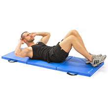 Load image into Gallery viewer, ProsourceFit Tri-Fold Folding Exercise Mat - Blue
