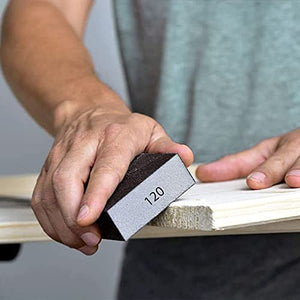 18 Pack Sanding Sponge, MAPRIAL 60 80 100 120 180 220 Grit Coarse Medium Fine Sanding Blocks Assortment, Washable and Reusable Sandpaper Block for Wood, Metal, Drywall, Polishing.