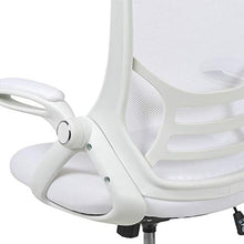 Load image into Gallery viewer, Flash Furniture High Back White Mesh Ergonomic Swivel Office Chair with White Frame and Flip-up Arms
