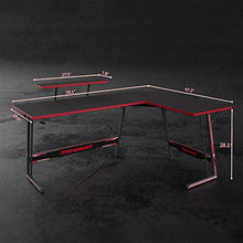Load image into Gallery viewer, DESINO L Shaped Gaming Desk Computer Coner Desk PC Wirting Table Gamer Workstation for Home Office, Black
