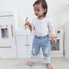 Load image into Gallery viewer, Baby Girl Clothes Outfits Toddler Infant Baby Romper Top+Jeans Clothing Set
