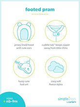 Load image into Gallery viewer, Simple Joys by Carter's Unisex Babies' Fleece Footed Jumpsuit Pram, Grey, Animal, Newborn
