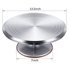 Load image into Gallery viewer, Kootek Aluminium Alloy Revolving Cake Stand 12 Inch Rotating Cake Turntable for Cake, Cupcake Decorating Supplies
