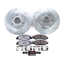 Load image into Gallery viewer, Power Stop K2067-36 Front Z36 Truck &amp; Tow Brake Kit, Carbon Fiber Ceramic Brake Pads and Drilled/Slotted Brake Rotors
