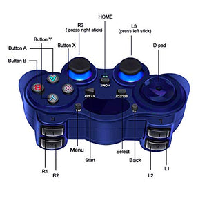 USB 2.4G wireless controller, gaming controller gamepad for Playstation 3 / laptop computer (Windows XP / 7 / 8 / 10) & PC & Android & steam