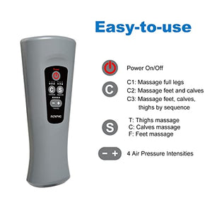 RENPHO Leg Massager for Circulation and Pain Relief, Air Compression Foot Leg Calf Thigh Massage, Helps for Reduce Swelling, Muscle Relaxation, 6 Modes 4 Intensities, Gifts Ideas