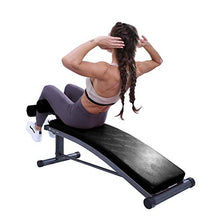 Load image into Gallery viewer, Finer Form Sit Up Bench with Reverse Crunch Handle for Ab Bench Exercises - Abdominal Exercise Equipment with 3 Adjustable Height Settings (Black)

