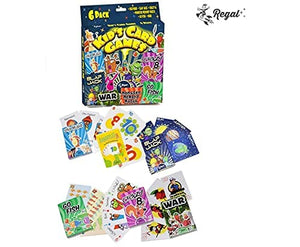 Classic Card Games - Games Included May Vary - Includes Old Maid, Go Fish, Slapjack, Crazy 8's, War, and (Silly Monster Memory Match or Banapples Jr) (All 6 Games)