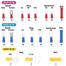 Load image into Gallery viewer, TICONN 200 Pcs Electrical Insulated Wire Connectors Kit - Spade, Ring, Butt, Quick Disconnect, Forks Connector - Crimp Cable Terminals
