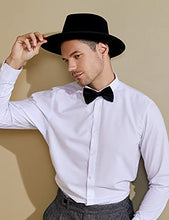 Load image into Gallery viewer, BABEYOND 1920s Gatsby Panama Fedora Hat Cap for Men Gatsby Hat for Men 1920s Mens Gatsby Costume Accessories (Black)

