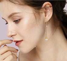 Load image into Gallery viewer, 14K Gold Plated Earrings with Natural Freshwater Baroque Pearl Long Dangle Earring for Women Girl Gifts Valentines Birthday Anniversary Mother’s Day Christmas
