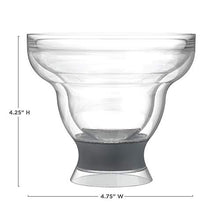 Load image into Gallery viewer, HOST Freeze Stemless Margarita, Plastic Glass Insulated Gel Chiller, Double Wall Frozen Cocktail, Set of 2 Cups, 12 oz, Grey
