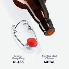 Load image into Gallery viewer, Amber Glass Swing Top Beer Bottles - 16 Ounce (12 Pack) Grolsch Bottles, with Flip-top Airtight Lid, for Carbonated Drinks, Kombucha, 2nd Fermentation, Water Kefir, UV Protection Brewing Bottle.
