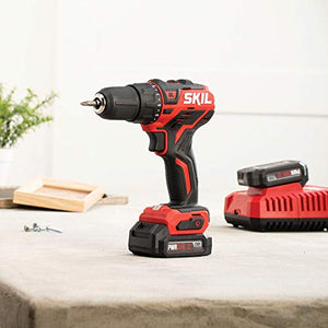 SKIL 2-Tool Combo Kit: PWRCore 12 Brushless 12V 1/2 Inch Cordless Drill Driver and Compact Brushless Reciprocating Saw, Includes 2.0Ah Lithium Battery and PWRJump Charger - CB742601