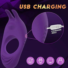 Load image into Gallery viewer, Vibrating Cock Ring with Rabbit Design, Rechargeable Penis Ring Vibrator with 9 Vibration Modes , TIVINO Silicone Male Sex Toy for Man and Couple Play
