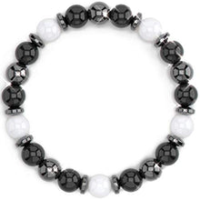 Load image into Gallery viewer, HEALING TRUST Feng Shui Black Obsidian Wealth Bracelet with White Jade Hematite Crystals and Healing Stones. EMF Protection bracelet, 100% Massive Wealth and Abundance Money Attraction, Negative Energy Protection, Healing Crystals, Earthing, Strength and
