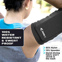Load image into Gallery viewer, E Tronic Edge Phone Holder for Running - Cell Phone Arm Bands with Reflective Logo - Phone Strap Armband Fits iPhone and Android - Use for Running, Walking, Hiking, and Biking - Gray, Medium

