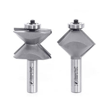 Load image into Gallery viewer, Amana Tool - 55466 2Piece Carbide Tipped Edge Banding 90 Deg x 1-25/32 Dia x 1-1/32 x 1/2
