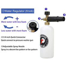 Load image into Gallery viewer, Tool Daily Foam Cannon with 1/4 Inch Quick Connector, 1 Liter, 5 Pressure Washer Nozzle Tips
