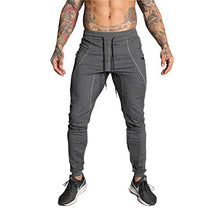 Load image into Gallery viewer, MAIKANONG Mens Slim Fit Joggers Tapered Sweatpants for Gym Running Athletic Dark Grey
