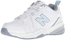 Load image into Gallery viewer, New Balance womens 608 V5 Casual Comfort Cross Trainer, White/Light Blue, 6.5 Wide US

