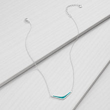 Load image into Gallery viewer, Silpada &#39;Reversible Boomerang&#39; Compressed Turquoise Necklace in Sterling Silver
