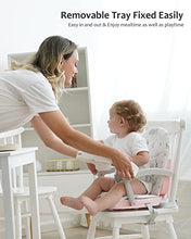 Load image into Gallery viewer, UBRAVOO 2in1 Portable Toddler Booster Seat, Grow with Baby Booster Seat for Dining Table with Removable Tray &amp; Seat Pad, high Chair for Travel, ACE1013 Feather Luck
