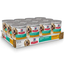 Load image into Gallery viewer, Hill's Science Diet Wet Dog Food, Adult, Perfect Weight for Weight Management, Hearty Vegetable &amp; Chicken Stew Recipe, 12.5 oz Cans, 12-pack
