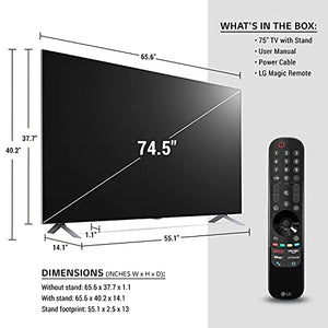 LG 75QNED90UPA Alexa Built-in QNED MiniLED 90 Series 75" 4K Smart UHD NanoCell TV (2021)