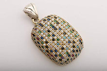 Load image into Gallery viewer, Stunning Turkish Handmade Jewelry Round Cut Sapphire Emerald Turquoise Pink Ruby Amethyst Black Onyx Topaz Zircon Stone 925 Sterling Silver Pendant
